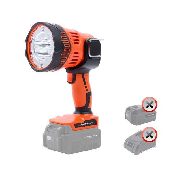 Yard Force 20V Akku-Lampe fÃ¼r Arbeitsbeleuchtung mit LED Leuchtmittel, 5 Einstellungen, Max. 1500 LM LeuchtstÃ¤rke, beweglich Kopf, ohne Akku und LadegerÃ¤t