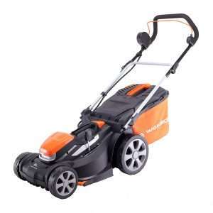 Akku-Rasenmäher LM G37A mit 40V / 2,5Ah Lithium-Ionen-Akku, 37 cm Schnittbreite, Schnellladetechnologie, 25-75mm Schnitthöhen Verstellung, 45L Hybridfangsack